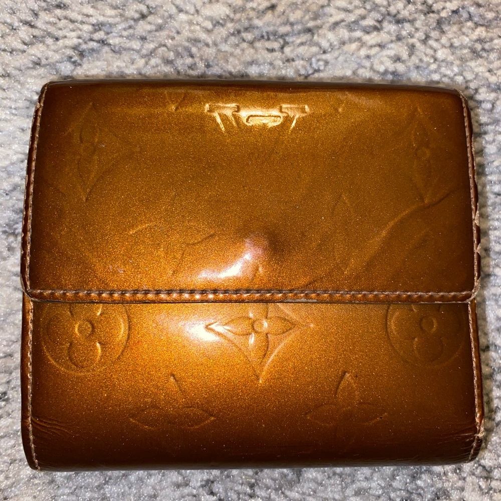 Louis Vuitton Metallic Bronze Vernis Compact Wallet